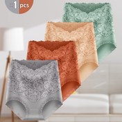 Resim 4 Renk Rastgele Yüksek Bel Karın Kontrollü Çıtçıtlı İnci Dantel Kadın İç Çamaşırı 