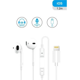 Resim Piranha 2051 Kablolu Kulak Içi Kulaklık | Ios Lightning Bağlantı | Mikrofonlu | 1.2m Kablo | Yüksek Ses Kalitesi 