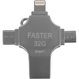 Resim NY Home 4 In1 Metal 32 GB Bellek (Usb - Type-C - Micro USB -) 