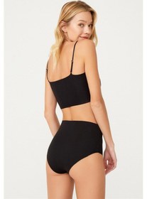 Resim Cottonhill Yüksek Bel Basic Lazer Kesim Bikini Külot 3'lü Paket - 5 Asorti 2 