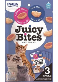 Resim Inaba Juicy Bites Tavuklu ve Tuna Balıklı Kedi Ödül Maması 3 x 33 G 