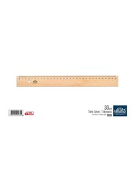 Resim Hatas 30 Cm Tahta Cetvel / Takviyesiz Çok Renkli 