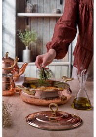 Resim Emsan Göbeklitepe Bakır Pilav Tenceresi 20 Cm Bakır 