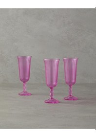 Resim English Home Carnival Cam 3'lü Kadeh Pembe 