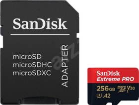 Resim Sandisk Extreme Pro 256gb 200/140mb/s Microsdxc Uhs-ı Adaptörlü Hafıza Kartı Sdsqxcd-256g-gn6ma 