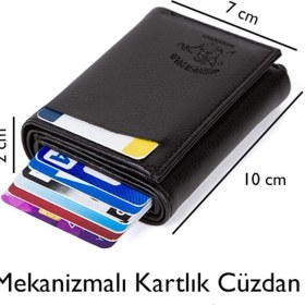 Resim Adelina Bags Çelik Kasalı Telefon Bölmeli El ve Omuz Çantası ve Vegan Deri Mekanizmalı Kartlık 