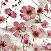 Resim DIY Scrapbooking, Fotoğraf Albümü ve Dergi Kolaj Dekorları için 50'li Bitki ve Çiçek PET Sticker Paketi 
