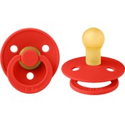Resim Bibs Colour Bebek Doğal Kauçuk Emzik Candy Apple 0-6 Ay Kırmızı - Kırmızı / 0-6 Ay 