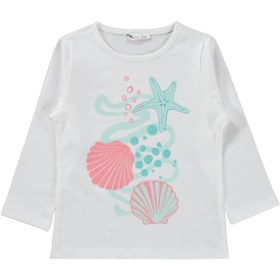 Resim Civil Girls Deniz Kabuğu Desenli 2-5 Yaş Pijama Takımı - Kırık Beyaz - Kırık Beyaz / 3-4 Yaş 