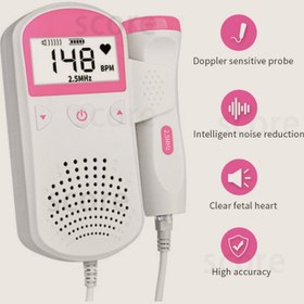 Resim Fetal Heart Rate Monitor Home Pregnancy Baby Fetal Sound Heart Rate Detector - Blue 3.0hz fetal favorite 