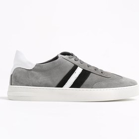 Resim Fabrika Gri Erkek Deri Sneaker SAMCHE 