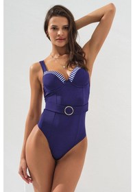 Resim Pierre Cardin Balenli Kaplı Gold Kemer Detaylı Mayo Marin 231117 Çok Renkli 