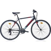 Resim Carraro Active 280 28 Jant 21 Vites 49 Cm V-Fren Şehir Bisikleti- Mat Siyah - Koyu Gri - Kırmızı 