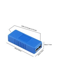 Resim USB 3.0 Dişi - Dişi Ek Çevirici Dönüştürücü Ara Aparat Adaptör 