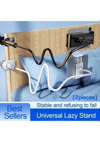 Resim Awesomestore 2'li 360 Derece Dönen Siyah Beyaz Telefon Ve Tablet Yatak Başı Askılığı - 100 Cm 
