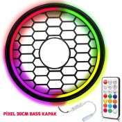 Resim Pixel Ledli 30CM Bass Kapak Poke PK-5672 