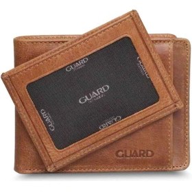 Resim Guard Gizli Kart Bölmeli Taba Guti Hakiki Deri Erkek Cüzdanı Çok Renkli 