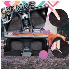 Resim Topshop1 Siyah Kırmızı Grid Desenli Fiat Bravo 2007-2011 Ön Ve Arka Paspas Seti - Premium Süet Yüksek Konforlu Kaymaz Taban 