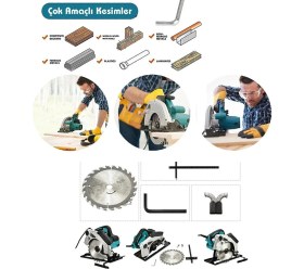 Resim Prohummer PH-TS011 Professional Elektrikli Daire Testere 1400W (Mavi) 