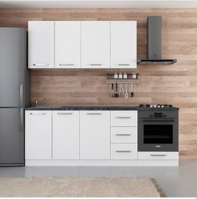 Resim Minar 225 Cm Mutfak Dolabı Beyaz 225-b6 