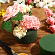 Resim 5 adet Floracel Silindir Çiçek Köpüğü Blokları, 8cm Polikarbonat Çiçek Düzenleme Çamuru, Düğün ve Parti Merkezleri için DIY El Sanatları Aletleri, Su Emici ve Yeniden Kullanılabilir Masa Dekoru 