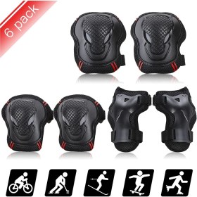 Resim Pustaty 6'lı Dizlik Seti, Dizlik, Dirseklik, Bileklik -M (Yurt Dışından) 