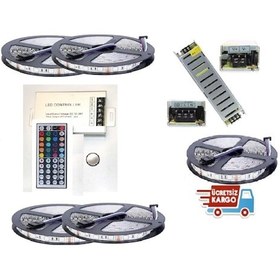 Resim 25 Metre Rgb Şerit Led + Kumanda + 2 Adet 16,5 Amper Adaptör 