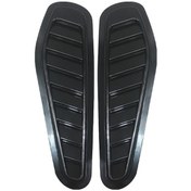 Resim Cloudstore 2 Adet Evrensel Siyah Karbon Fiber Hava Menfezi Kapağı Araç Dekorasyon 