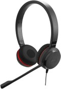 Resim GÜMRÜK BEY Jabra. Evolve II Kablolu AUX Girişli Mikrofonlu Kulaklık Ofis Çağrı Merkezine Uygun 