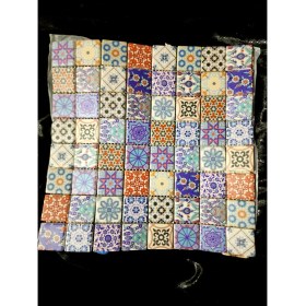 Resim Sanatsal Cam Mozaik Taşı Tezgah Arası Mozaik (1 Adet File 32*32) 