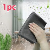 Resim 1 adet Sihirli Temizlik Bezi - Çizik Bırakmayan Cam ve Ayna Temizleyici, Ultra Emici Mikrofiber, Su İzleri Yok, Retro Tarz, Yatak Odası, Banyo, Oturma Odası & Mutfak için Dikdörtgen Şekil 