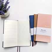 Resim ANNIKEEY Kompakt Haftalık Planlayıcı Defteri - Şık Suni Deri Zaman Yönetimi & İş Programı Düzenleyici, 19.0x9.5x1.4cm, Bonus Şeffaf PVC Koruyucu Kapak, Pürüzsüz Yüzey, Özellikler, İngilizce Metin, Kompakt Masaüstü 