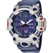 Resim Hanyang Mavi-Beyaz Erkek Saatler Spor Smael Askeri Izle Kamuflaj Tarzı 50 M Su Geçirmez Saat Alarm Kronometre 8008 Erkekler Için Kuvars Saatı (Yurt Dışından) 