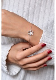 Resim Papatya Silver 925 Ayar Gümüş Kartanesi Kolye Bileklik Set 