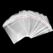 Resim 100 adet 10.16x12.7 cm küçük şeffaf yeniden kullanılabilir mühürlenebilir torbalar, polipropilen çantalar, ambalaj çantaları, kendinden yapışkanlı OPP polietilen torbalar, çeşitli boyutlarda 