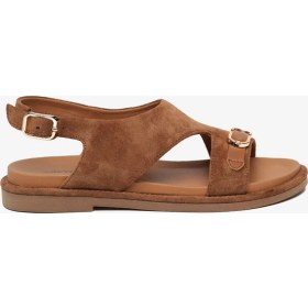 Resim Greyder Kadın Taba Süet Hakiki Deri Sandalet 6Y2WS59399 