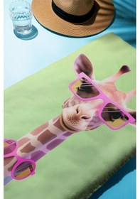 Resim Dijital Baskı Plaj Deniz Havlusu Zürafa Desenli Peştamal Hvl0133 Renkli 