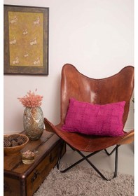 Resim Peraluna Foam Pıllow Şifon Şerit Triko Yastık Kılıfı 60x40 Cm Fuşya - Fuşya 