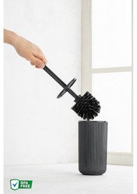 Resim Nandy Home Kıl Fırçalı Hijyenik Tuvalet, Banyo Fırçası Antrasit 