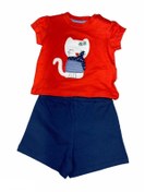 Resim Tongs Baby Unisex Bebek Kırmızı Cute Kıtten Şortlu Takım 2'li 