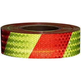 Resim Honmex Araçlar İçin Sarı-kırmızı Yansıtan Band, 300x5 Cm, Gece Uyarı Ve Kontur Belirtme, Pvc Materyal, Suya Dayanıklı 