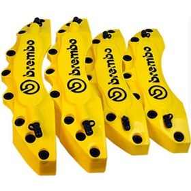 Resim Brembo Fren Kaliper Kapağı Jant Braketi Universal 16” Jant ve Üzeri İle Uyumlu 4lü Set Sarı 
