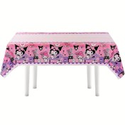 Resim 1 adet for kuromi için Tek Kullanımlık Masa Örtüsü - Eğlenceli for kuromi ve for my melody Tasarımı ile Canlı Pembe Renkli, Doğum Günleri, Düğünler, Piknikler için Dayanıklı Plastik Parti Dekoru | Karikatür Temalı Kutlama Aksesuarı, Doğum Günü Masa Örtüsü | Eğlenceli Tasarım | Dekoratif Masa Örtüsü 