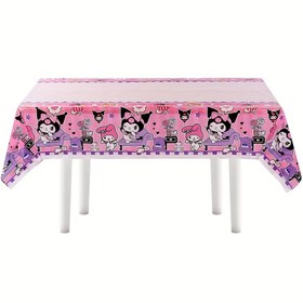Resim 1 adet for kuromi için Tek Kullanımlık Masa Örtüsü - Eğlenceli for kuromi ve for my melody Tasarımı ile Canlı Pembe Renkli, Doğum Günleri, Düğünler, Piknikler için Dayanıklı Plastik Parti Dekoru | Karikatür Temalı Kutlama Aksesuarı, Doğum Günü Masa Örtüsü | Eğlenceli Tasarım | Dekoratif Masa Örtüsü 