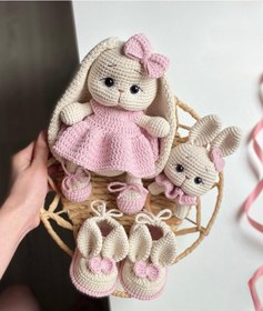 Resim Amigurumi Tavşan 3 Lü Set 