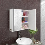 Resim Kenz Life Banyo Ecza Dolabı Aynalı Kapablanka Byz 060*060*17 Çamaşır Mutfak Ofis Kitaplık 