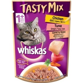 Resim Whiskas Tastymix Kuzu & Tavuk & Havuçlu Yetişkin Kedi Maması 28 x 85 G 