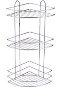 Resim Metal Tel Köşe Şampuanlık Üçlü 22X22 