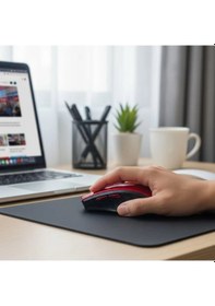 Resim Kırmızı Renkli Baş Parmak Destekli Ergonomik Sessiz Kablosuz Mouse Usb Alıcılı, Ofis Ve Oyun İçin Diğer 