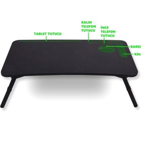 Resim Genel Markalar Portatif Katlanabilir Yatak Koltuk Üstü Oyun Servis Masası Laptop Bilgisayar Sehpası 